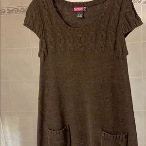 Brown juniors sweater dress